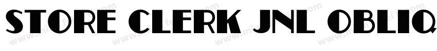 Store Clerk JNL Oblique字体转换